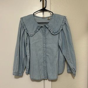 NEW Levi’s Denim Mimi Collar Button Top XS